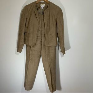 TALBOTS suit Irish linen